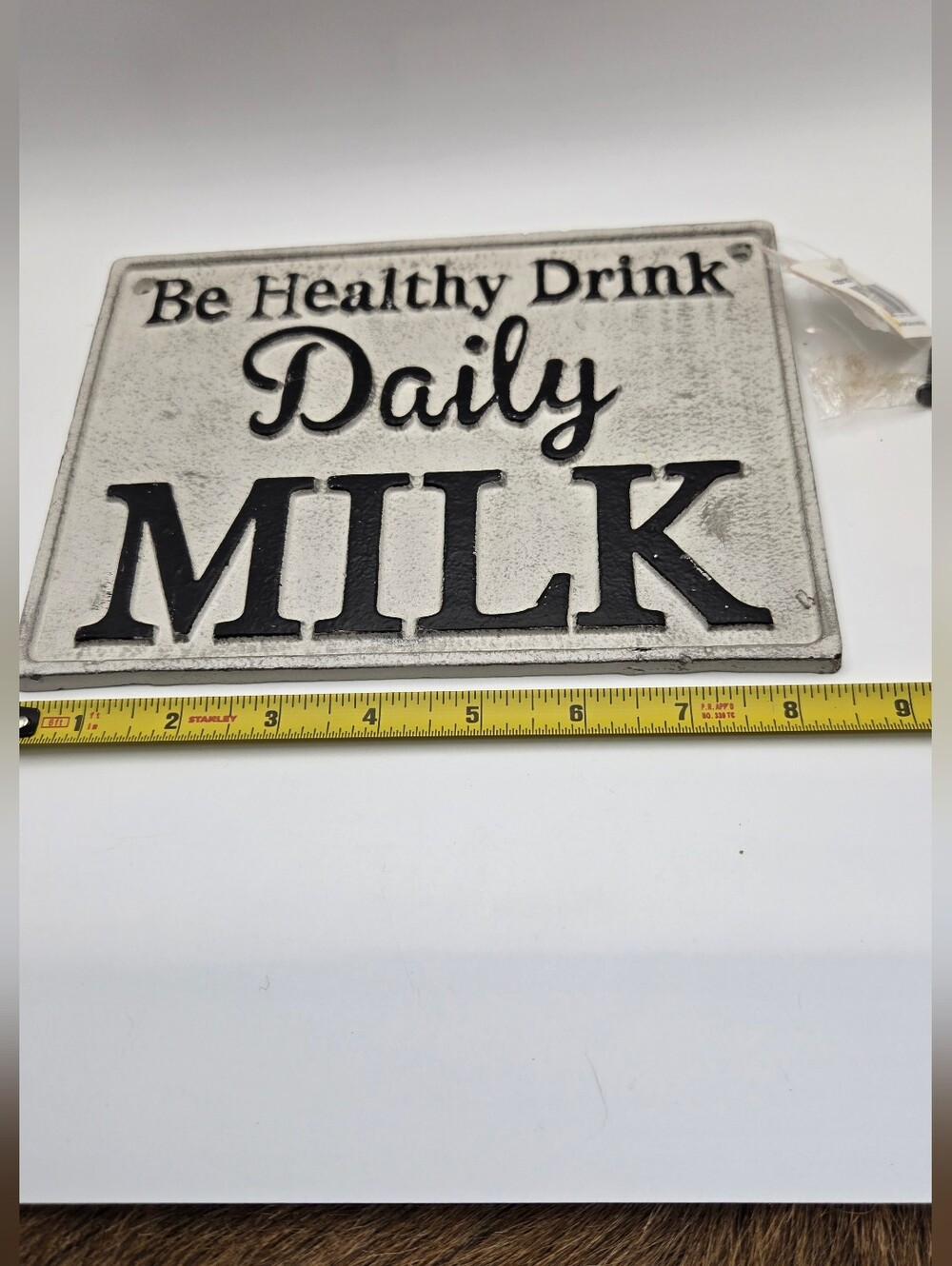 Be Healthy Drink Milk Daily Cast Iron Sign Gift Holiday Home Decor Farmhouse